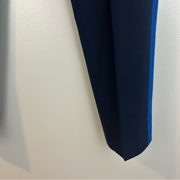 Vince Wool Navy & Royal Blue Stripe Trouser Pants Size 6 - Picture 7 of 11